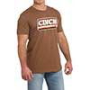 Cinch Men's Short Sleeve Tee Shirt- Brown