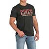 Cinch Men's Short Sleeve Tee Shirt- Charcoal