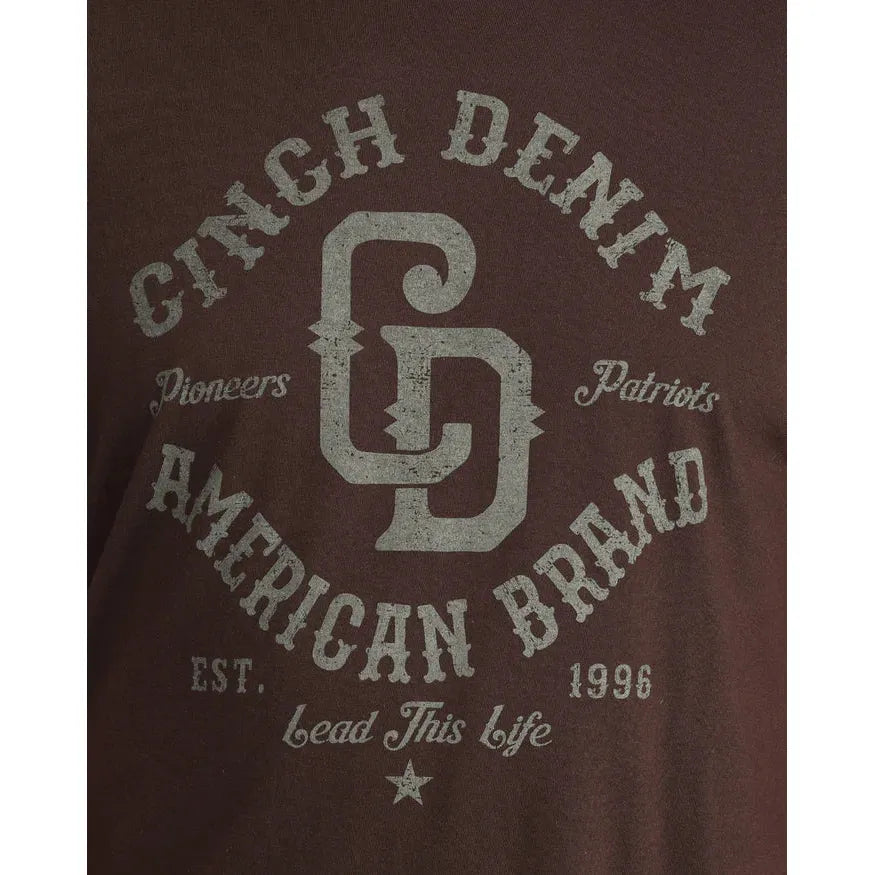 Cinch Men's Short Sleeve Graphic Tee Shirt - Brown