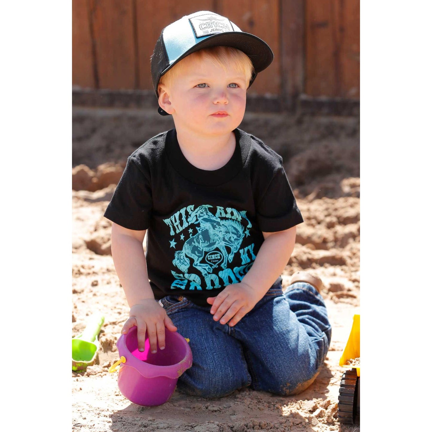 Cinch Boy's Short Sleeve Tee Shirt- Black