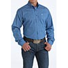 Cinch Classic Fit Long Sleeve Men's Cotton Print Shirt - Royal Blue