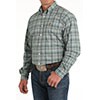 Cinch Men's Long Sleeve Plaid Button Down Western Shirt-Green