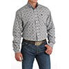 Cinch Classic Fit Long Sleeve Men's Cotton Patterned Shirt -Brown