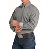 Cinch Classic Fit Long Sleeve Men's Cotton Patterned Shirt -Grey