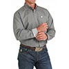 Cinch Classic Fit Long Sleeve Men's Cotton Patterned Shirt -Grey