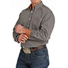 Cinch Classic Fit Long Sleeve Men's Cotton Patterned Shirt -Brown