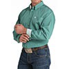 Cinch Classic Fit Long Sleeve Men's Cotton Plaid Shirt -Green