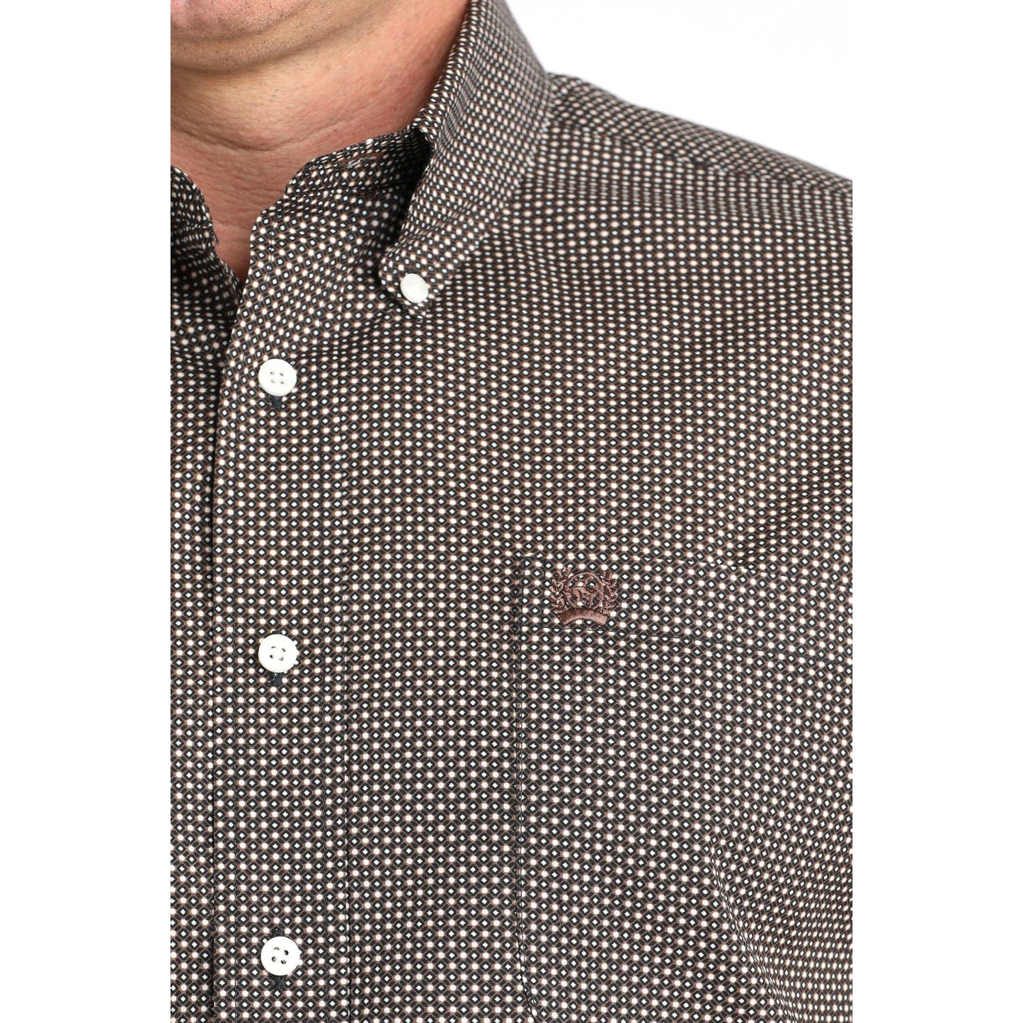 Cinch Men's Long Sleeve Print Shirt - Navy