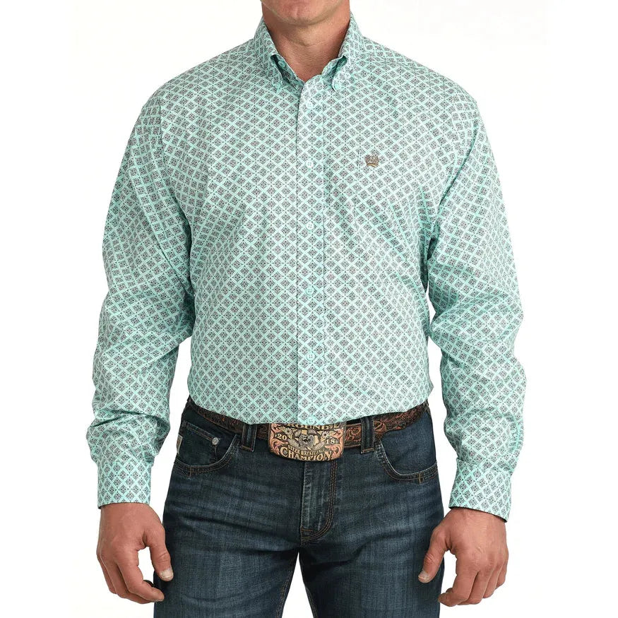 Cinch Men's Long Sleeve Western Shirt - Blue