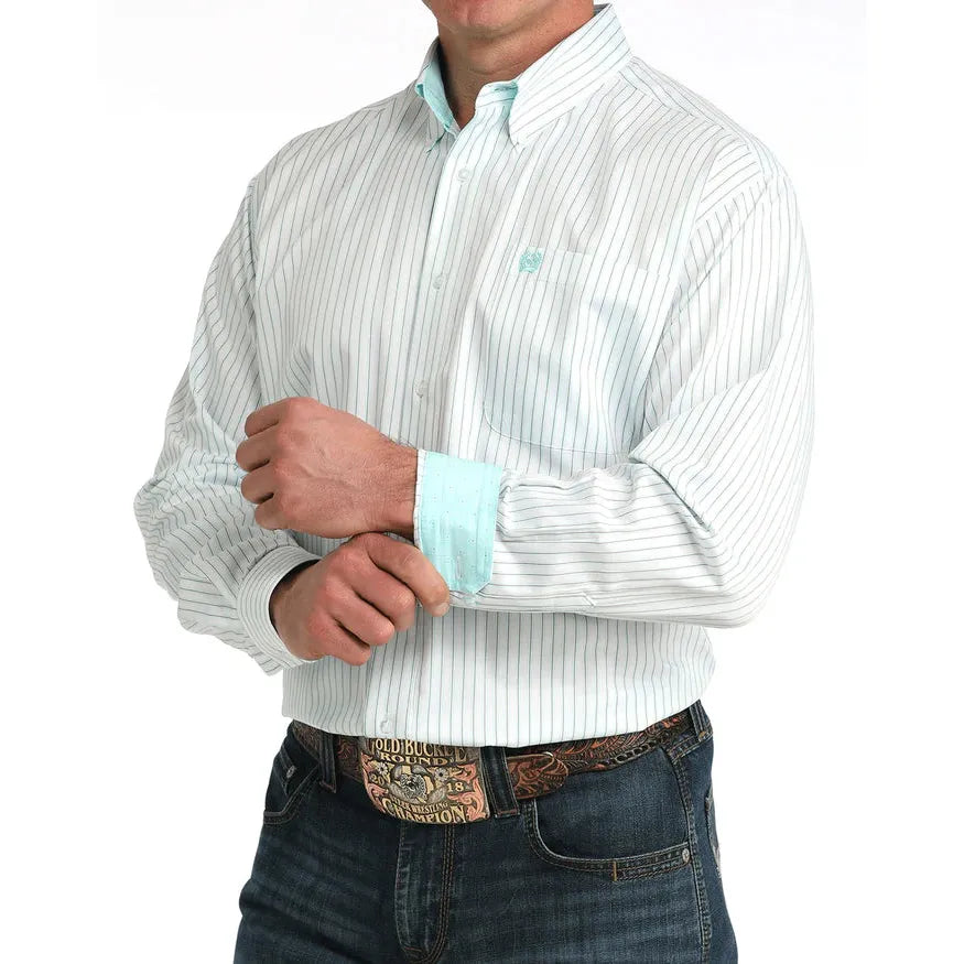 Cinch Men's Long Sleeve Western Shirt - White