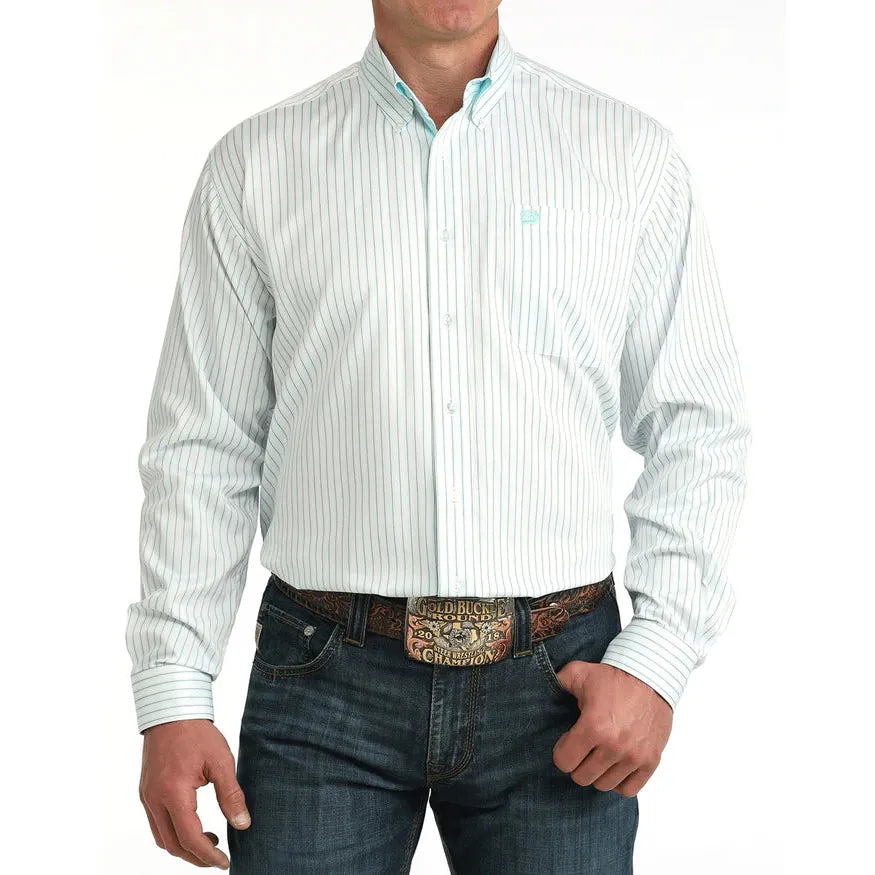 Cinch Men's Long Sleeve Western Shirt - White