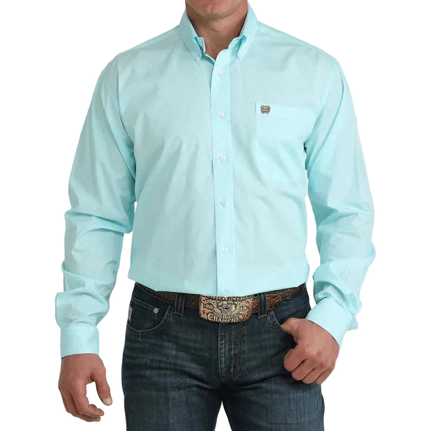 Cinch Men's Long Sleeve Western Shirt - Blue