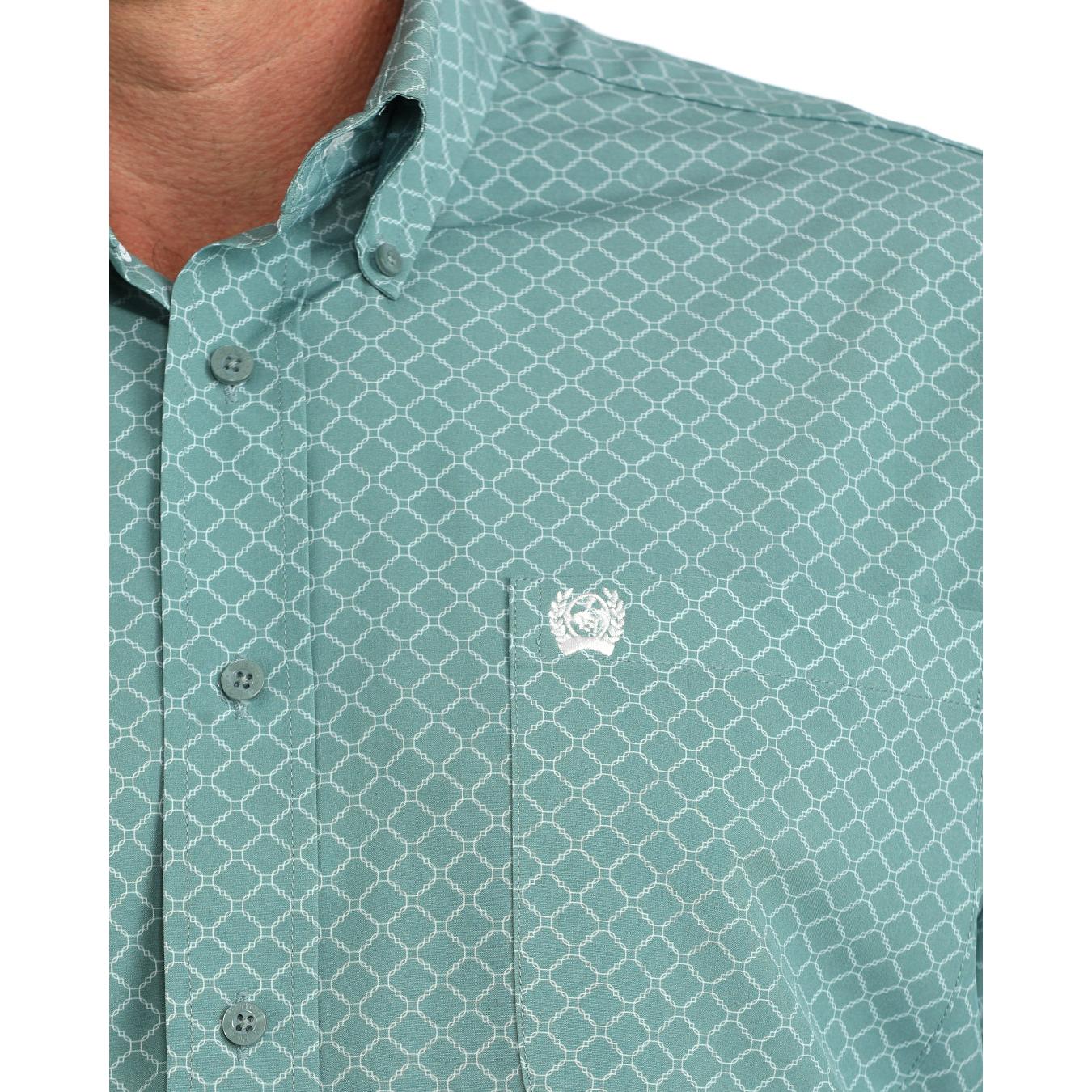 Cinch Men's Long Sleeve Print Arenaflex Shirt - Blue