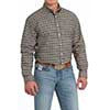 Cinch  Men's Long Sleeve Plaid Oxford Shirt- Black