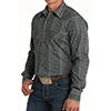 Cinch Classic Fit Long Sleeve Men's Cotton Print Shirt - Black