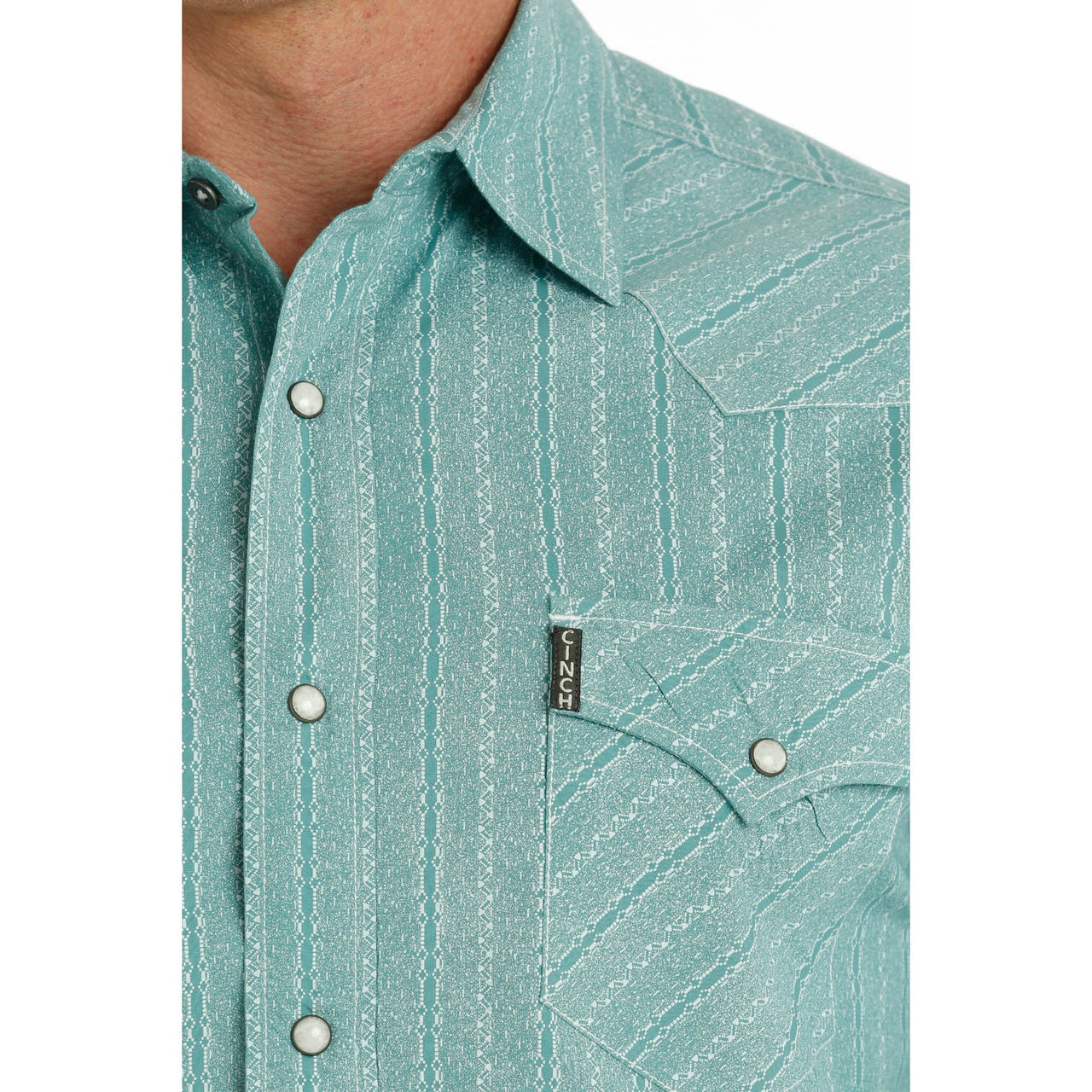 Cinch Men's Long Sleeve Modern Fit Shirt - Turquoise