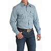 Cinch Classic Fit Long Sleeve Men's Modern  Print Shirt - Light Blue