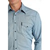 Cinch Classic Fit Long Sleeve Men's Modern  Print Shirt - Light Blue