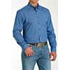 Cinch Men's Long Sleeve Geo Print Shirt - Royal Blue