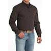 Cinch  Men's Long Sleeve Geometric Modern Fit Western Shirt- Black