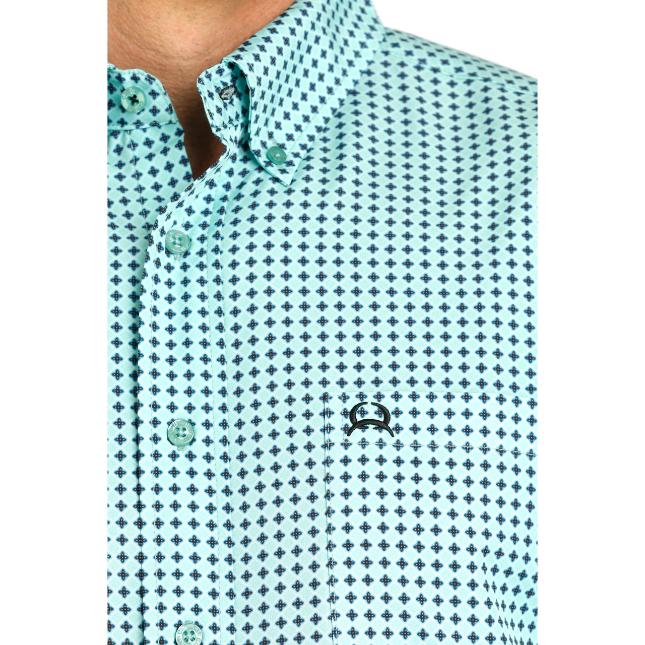 Cinch Men's Long Sleeve Arena Flex-TURQUOISE