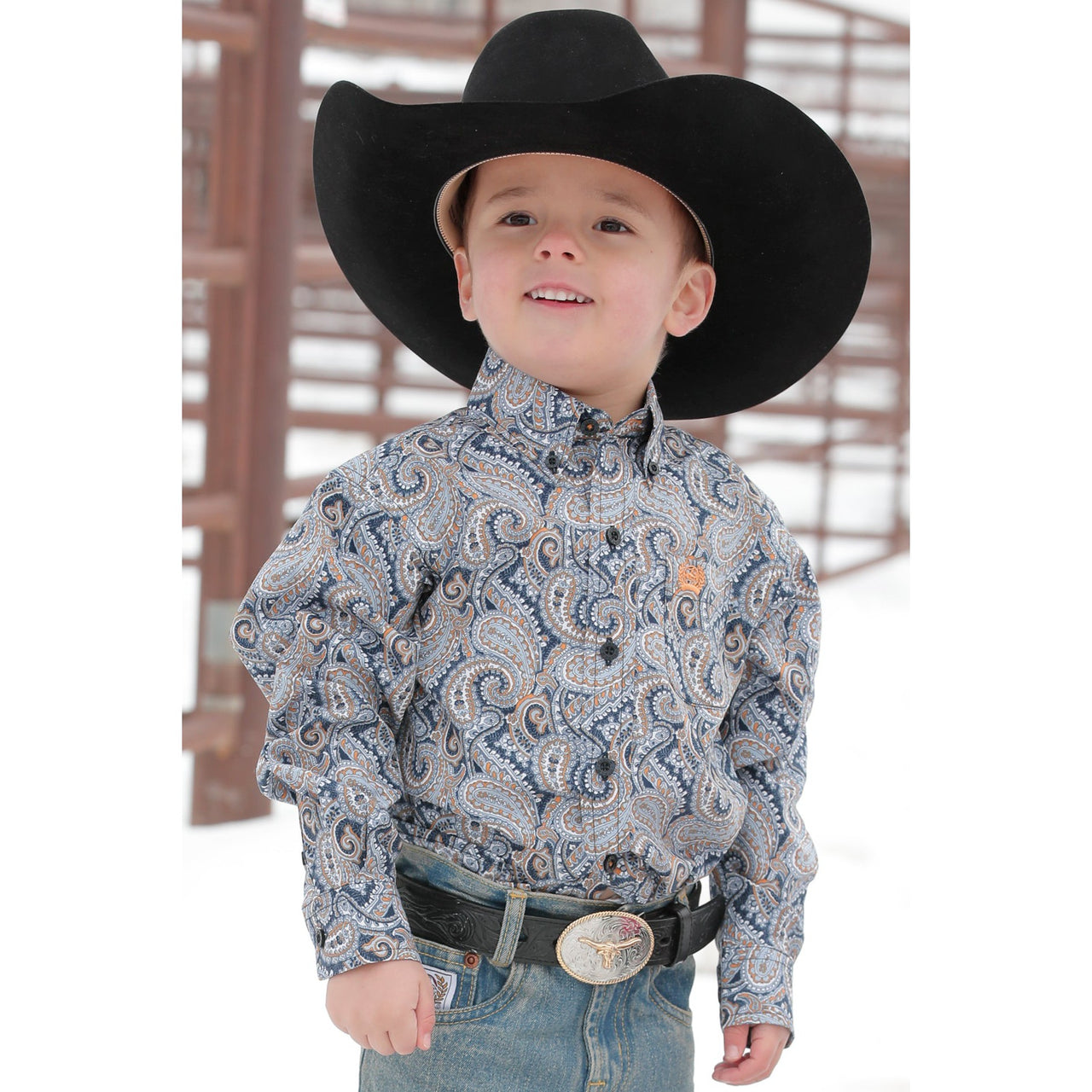 Cinch Little Boy's Long Sleeve Print Shirt - Multi