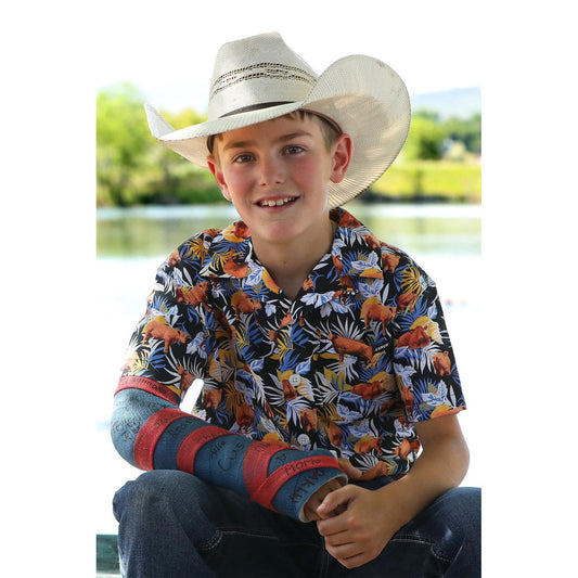 Cinch Boys Short Sleeve Shirt - Navy