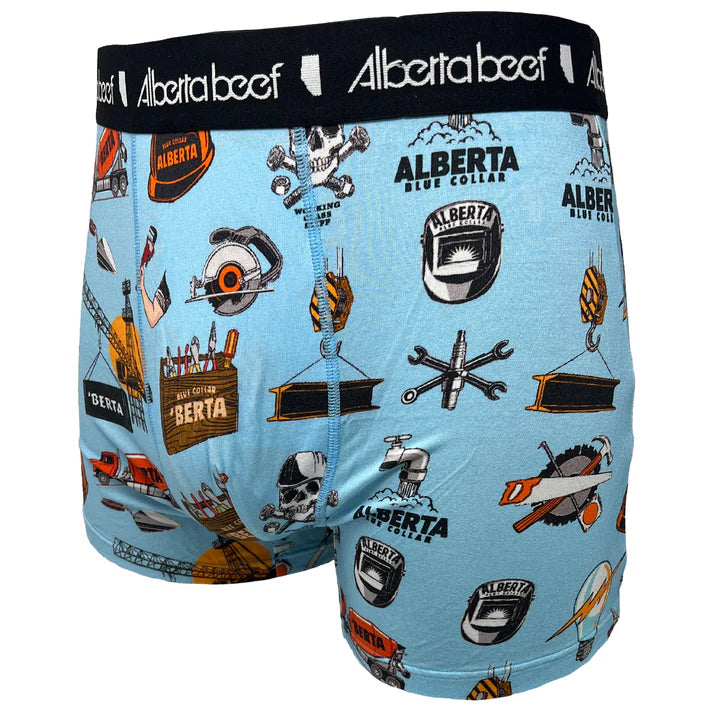 Berta Beef Men's Underwear Blue Collar - Light Blue