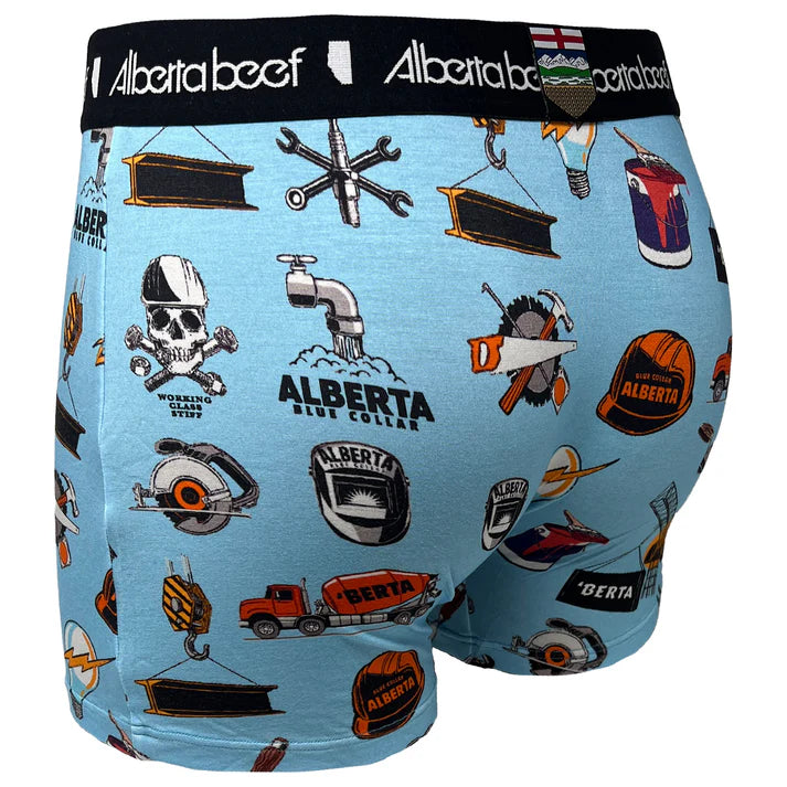 Berta Beef Men's Underwear Blue Collar - Light Blue