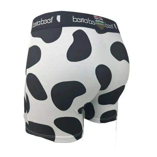Berta Beef Men's Underwear Dairy Print - White/Black - Irvine Tack & Western Wear