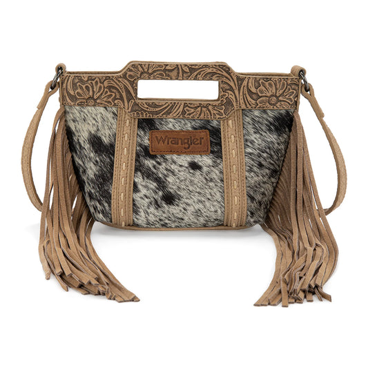 Wrangler Genuine Genuine Cowhide Top Handle Fringe Crossbody- Multiple Colours - Irvine Tack & Western Wear