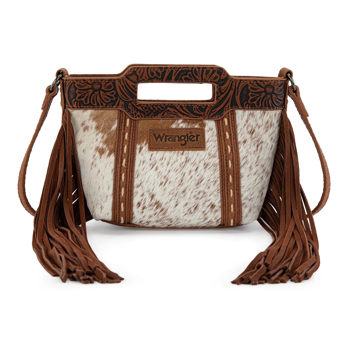 Wrangler Genuine Genuine Cowhide Top Handle Fringe Crossbody- Multiple Colours - Irvine Tack & Western Wear