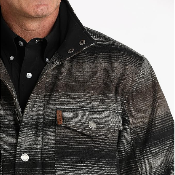 Cinch Men's Long Sleeve Frontier Serape Coat- Grey