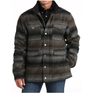 Cinch Men's Long Sleeve Frontier Serape Coat- Grey