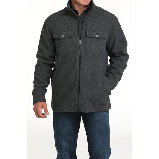 Cinch Men's Long Sleeve Shirt Jacket- Charcoal