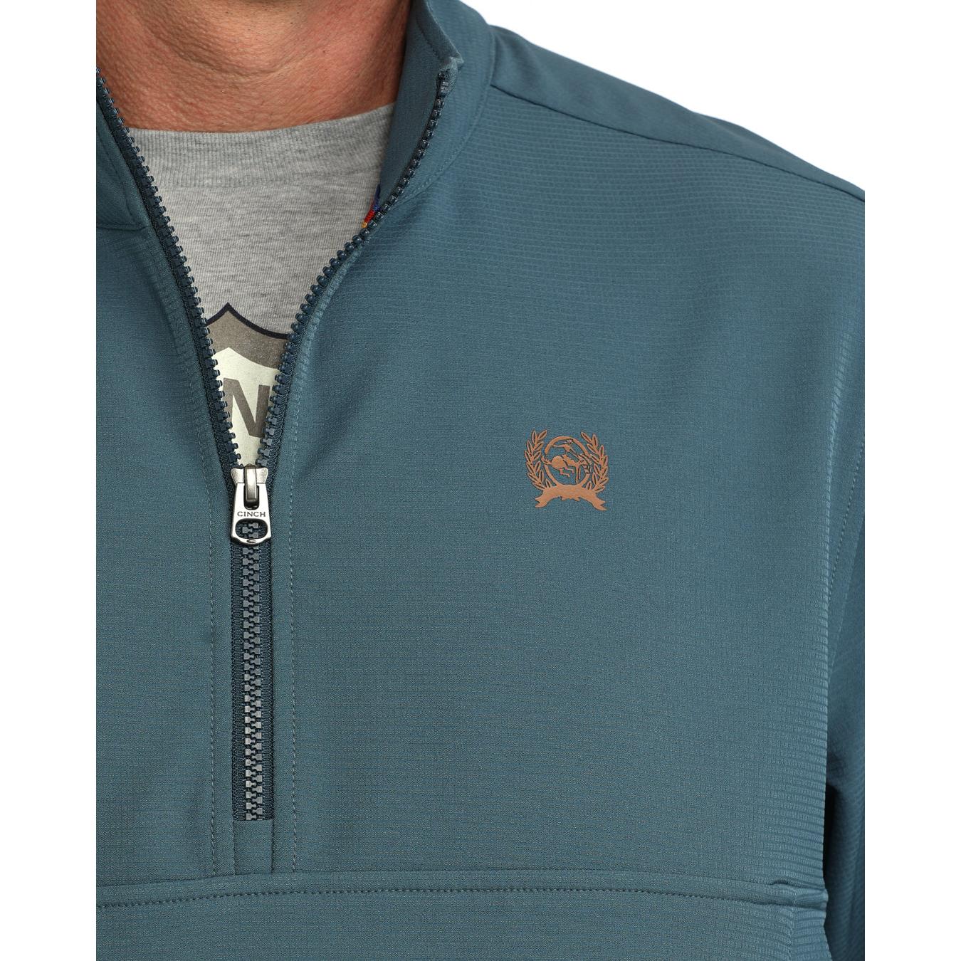 Cinch Men's Half-Zip Windbreaker - Teal