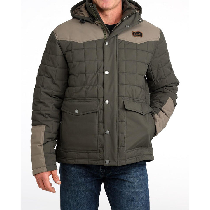 Cinch Mens Quilted Barn Coat - Green