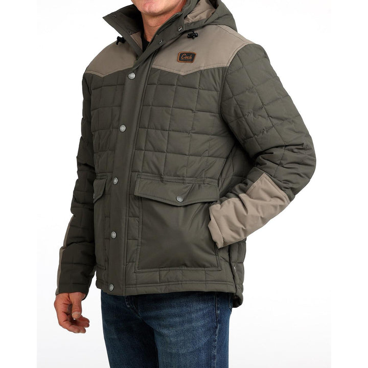 Cinch Mens Quilted Barn Coat - Green