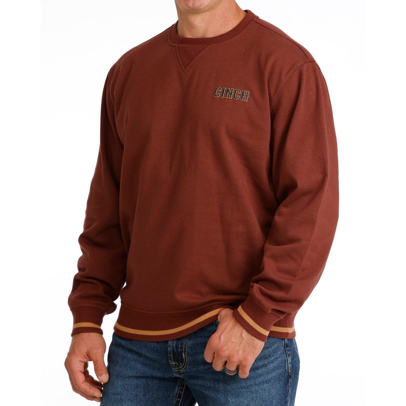 Cinch Men's Crewneck Sweatshirt - Burgundy