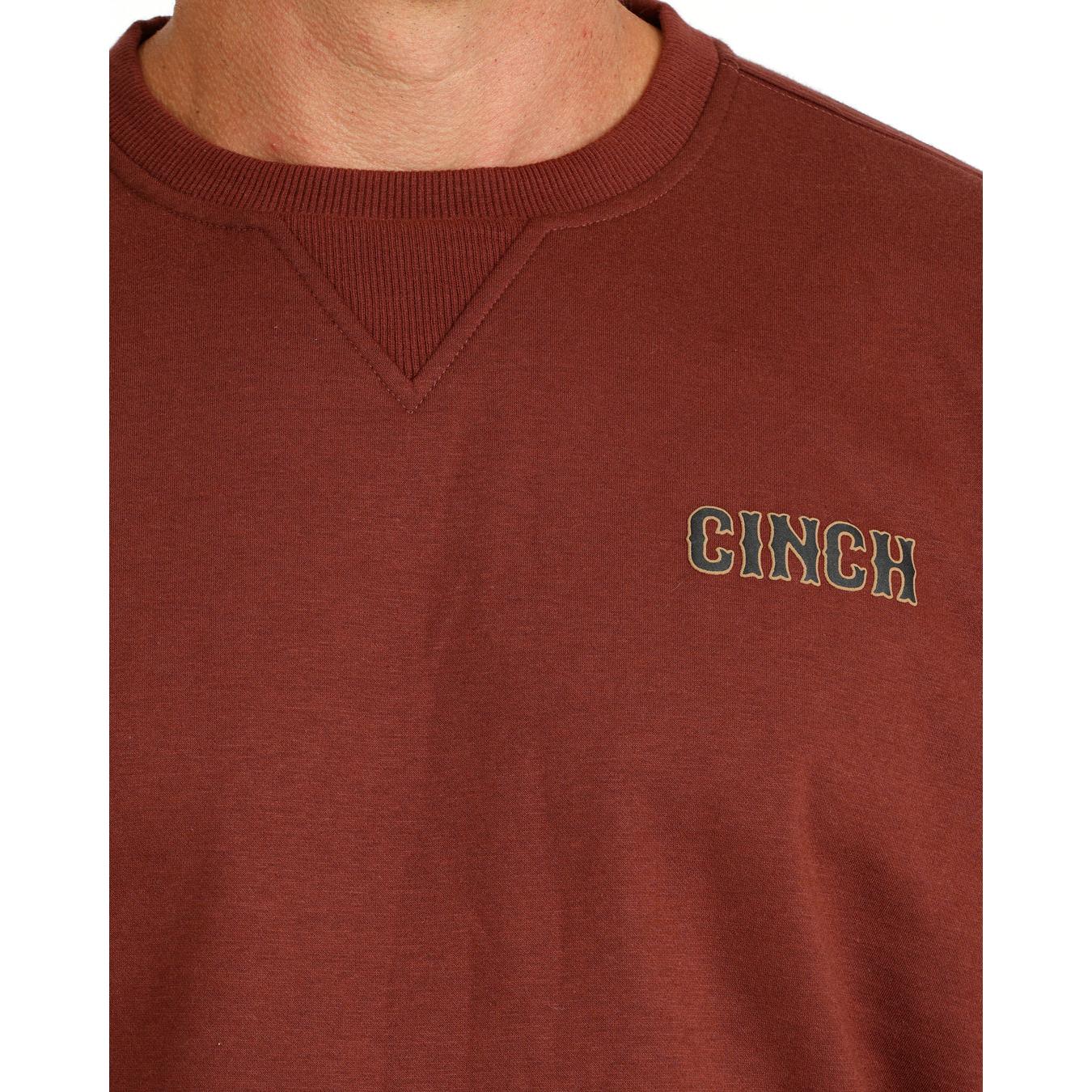 Cinch Men's Crewneck Sweatshirt - Burgundy