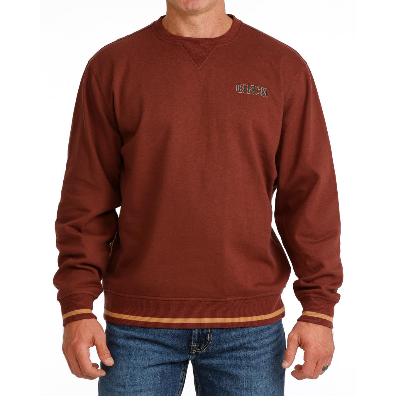 Cinch Men's Crewneck Sweatshirt - Burgundy
