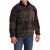 Cinch Men's Long Sleeve Polar Fleece Pullover- Brown