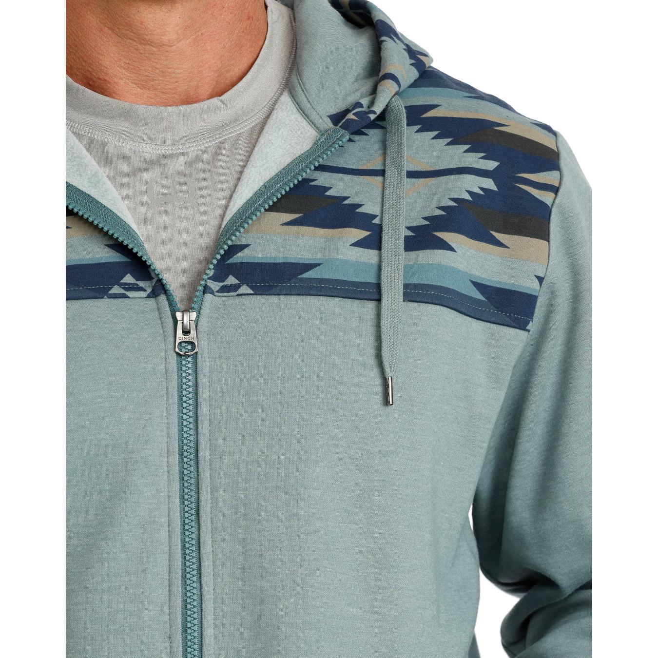 Cinch Men's Fleece Full-Zip Hoodie - Blue