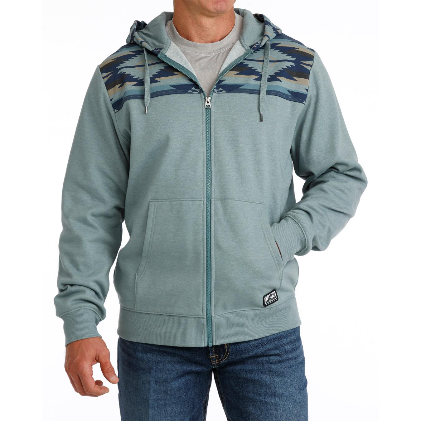 Cinch Men's Fleece Full-Zip Hoodie - Blue