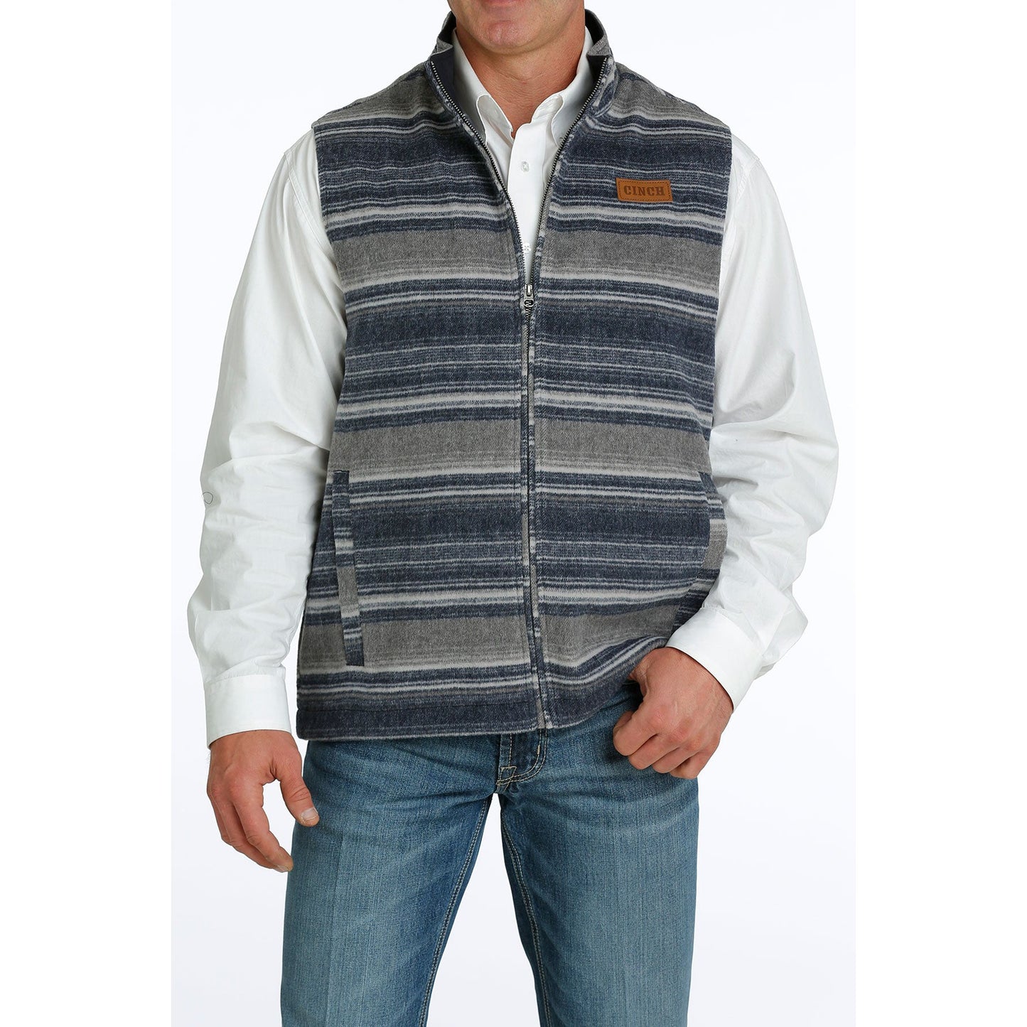 Cinch Men's Wooly Vest Navy