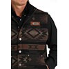 Cinch Men's  Reversible Quilted Vest- Brown/Black