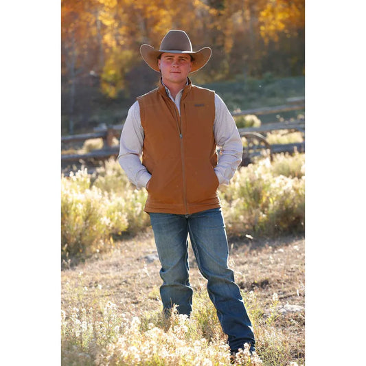 Cinch Men's Canvas Vest- Brown
