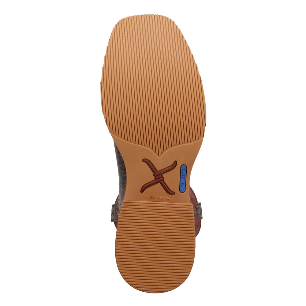 Twisted X Men's 11" Tech X Western Boots - Dark Chocolate/Rhubarb