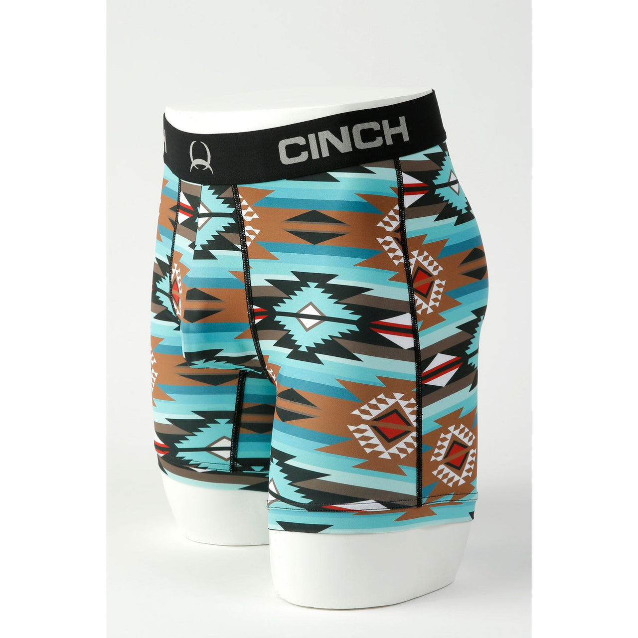 Cinch Men's 6" Aztec Boxer Briefs - Turquoise