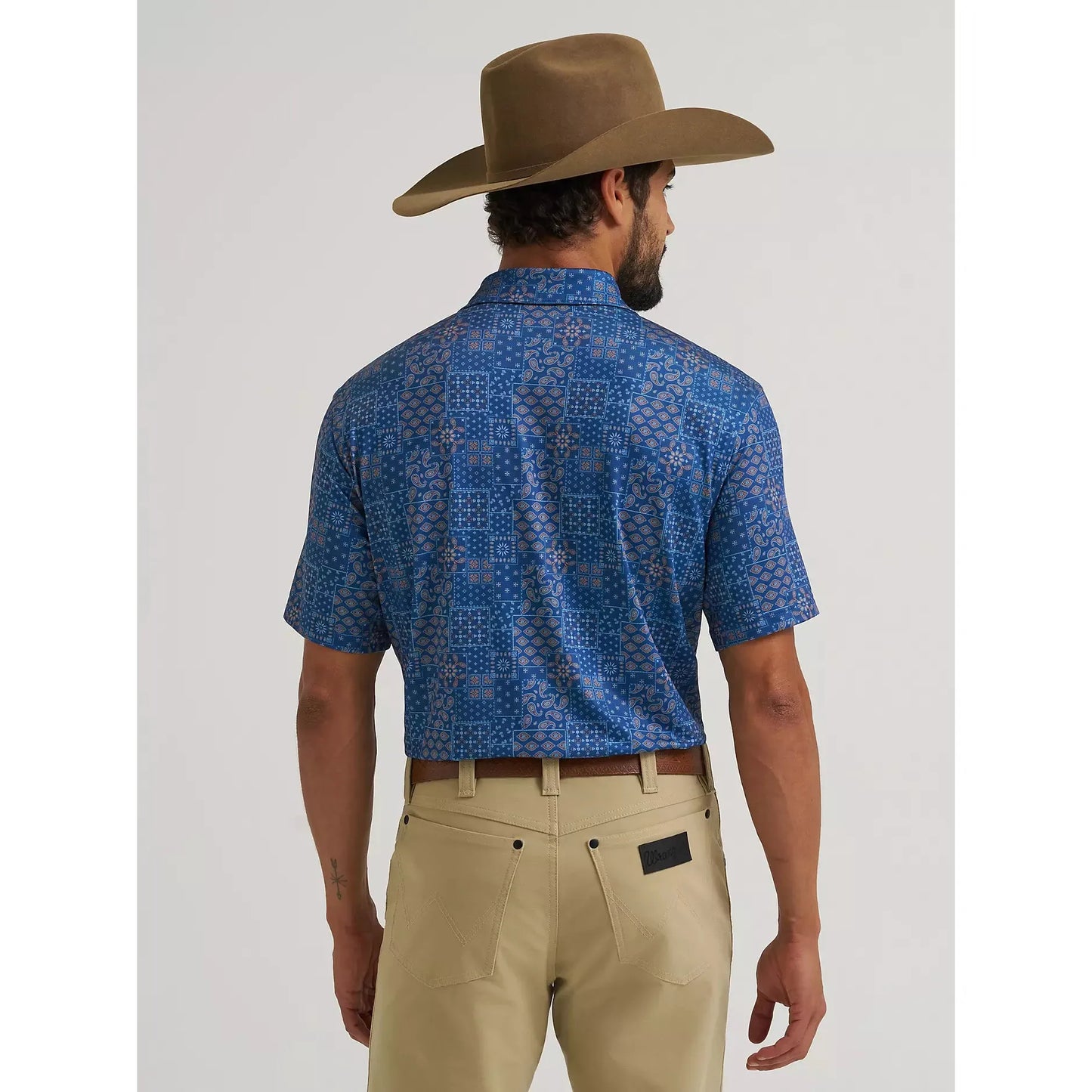 Wrangler Men's All Terrain Gear Performance Polo SS Shirt - Navy